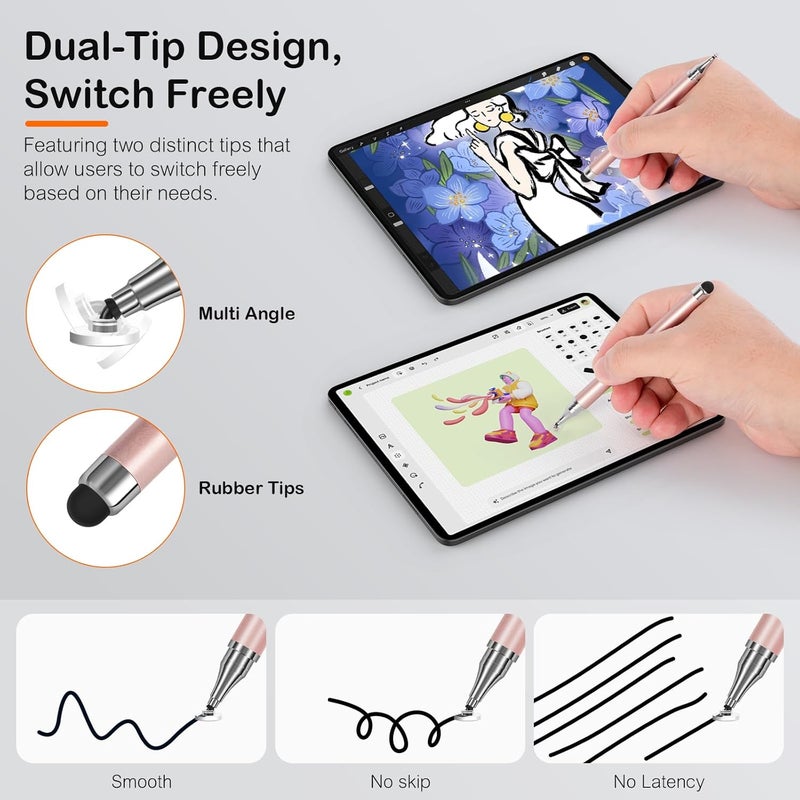 Isvo 3-Pack Tablets Stylus Pen for All Touchscreen with Precision Disc Tip, 2-in-1 Universal Stylus Compatible with Android, iOS, and Phone– Perfect for Writing, Drawing, and Note-Taking - Image 2